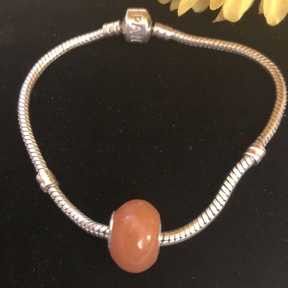 Pandora Jewelry - Pandora 925 Snake Charm Bracelet & Glass 925 Charm